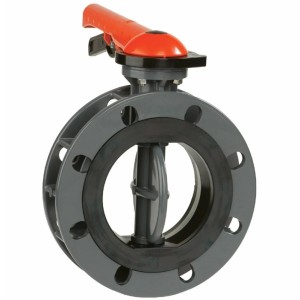 Затвор дисковый ПВХ Butterfly Valve Ду200 Ру10 межфланцевый в Химках